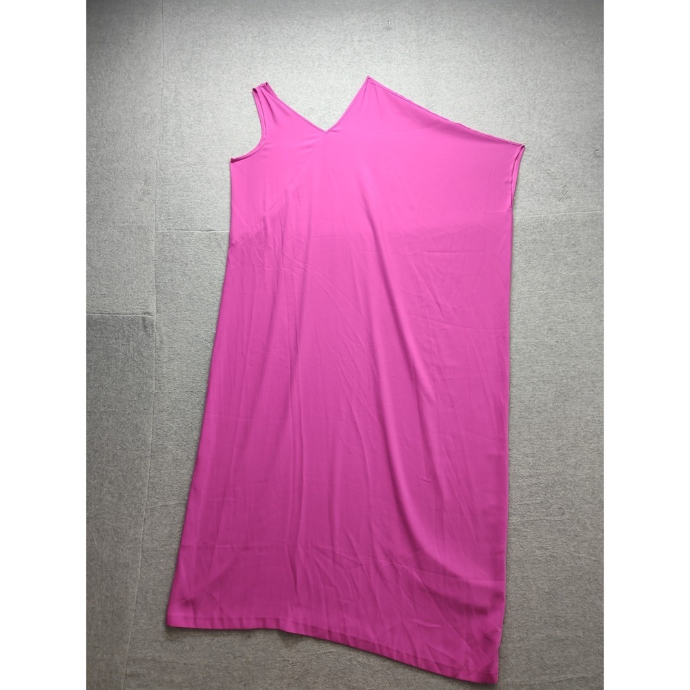 Anna Cate Women Maxi Dress M Hot Pink V Neck Sleeveless Flowy Summer Beach Wear